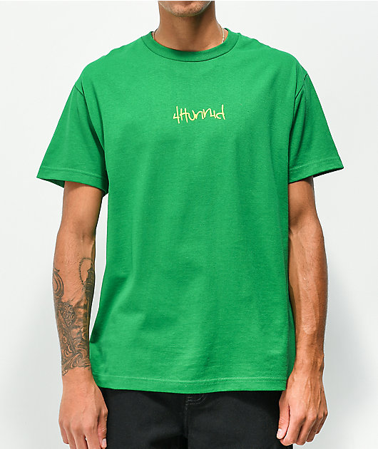 4hunnid Hit Up Repeat Green T Shirt