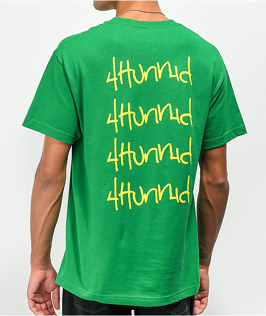 4hunnid Hit Up Repeat Green T Shirt