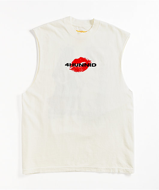 4Hunnid Hotline White Tank Top