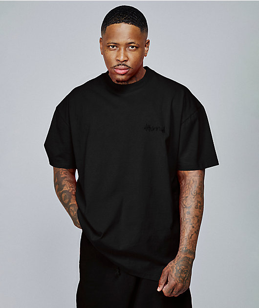 4Hunnid Komfort Kollection Black Pigment Dye T-Shirt | Zumiez