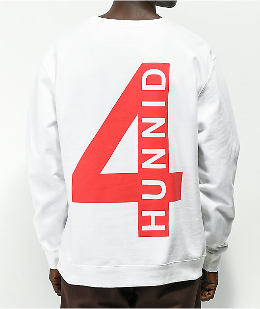 white 4hunnid shirt