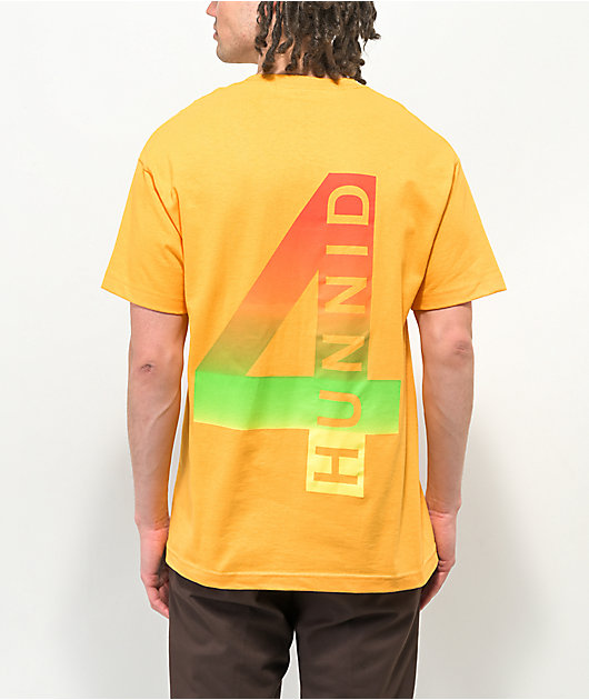 4Hunnid Logo Yellow T-Shirt