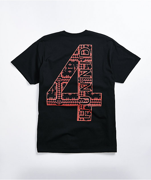 4Hunnid Paisley Black T-Shirt