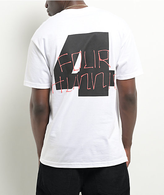 4Hunnid Pencil White T-Shirt