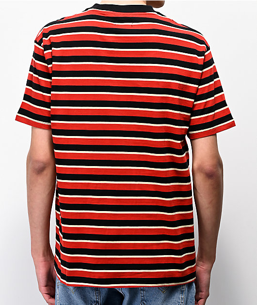 4Hunnid Red & Black Striped T-Shirt