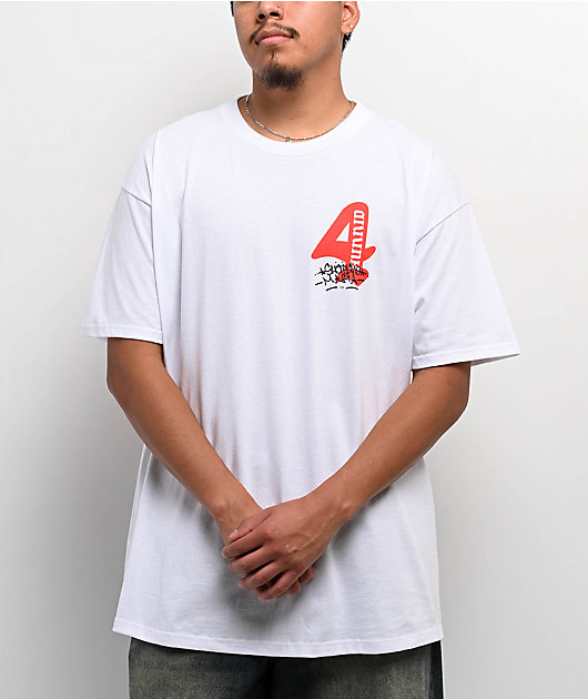 4Hunnid x Shoreline Four White T-Shirt