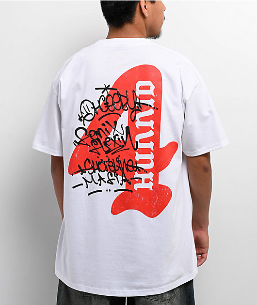 4Hunnid x Shoreline Four White T-Shirt