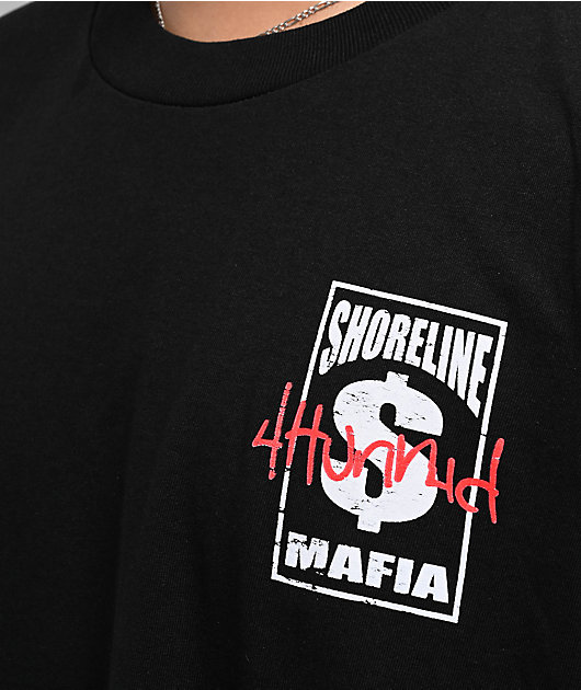 4Hunnid x Shoreline Mafia Cash Money Black T-Shirt