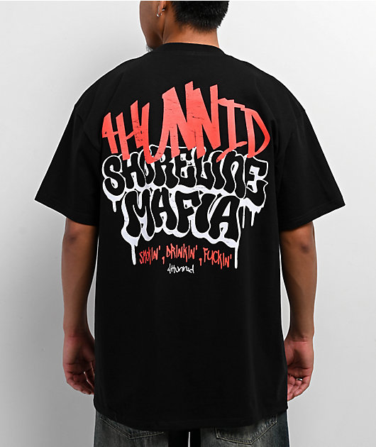 4Hunnid x Shoreline Mafia Hollywood Black T-Shirt