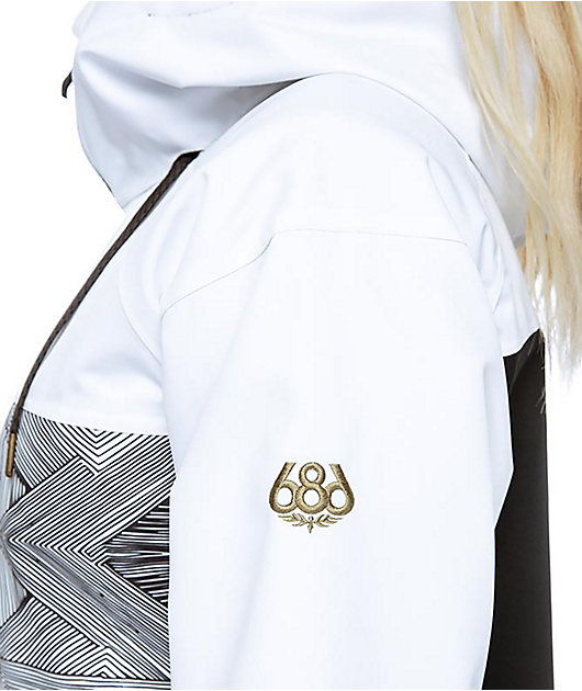 686 Athena White Geo Print 10K Snowboard Jacket