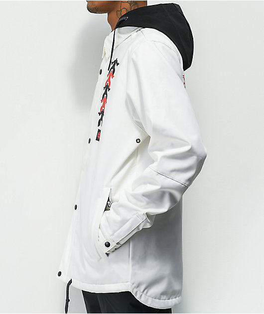 686 Coaches White 10K Snowboard Jacket | Zumiez