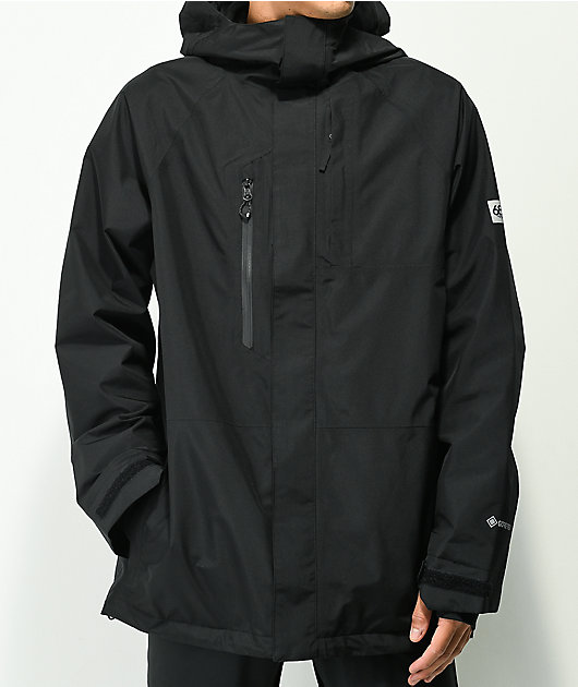 black long hooded puffer coat