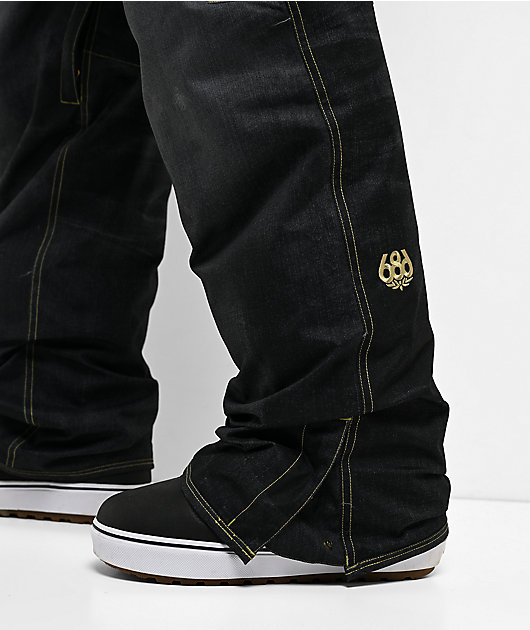 686 Deconstructed Denim Black 10K Snowboard Pants 2027