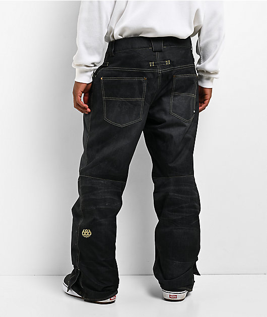 686 Deconstructed Denim Black 10K Snowboard Pants 2027