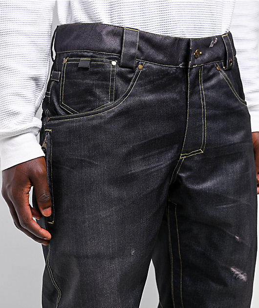 686 Deconstructed Denim Black 10K Snowboard Pants | Zumiez