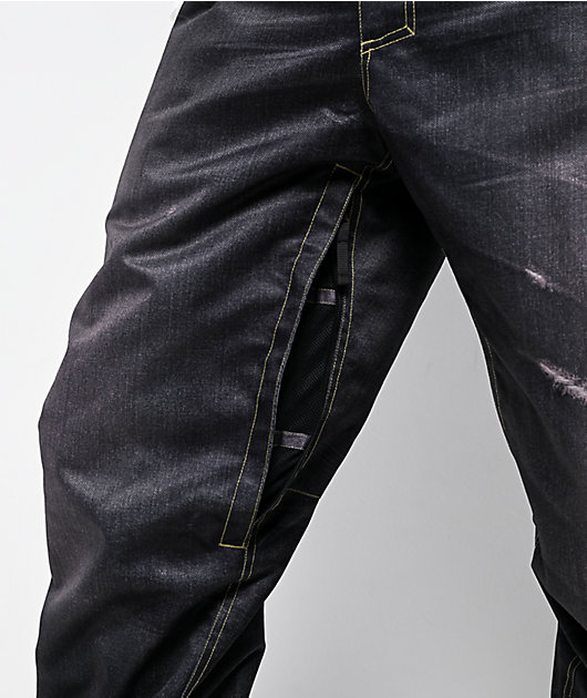 686 Deconstructed Denim Black 10K Snowboard Pants | Zumiez