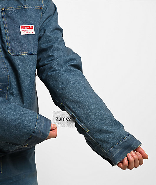 686 Deconstructed Denim Indigo 10K Snowboard Jacket