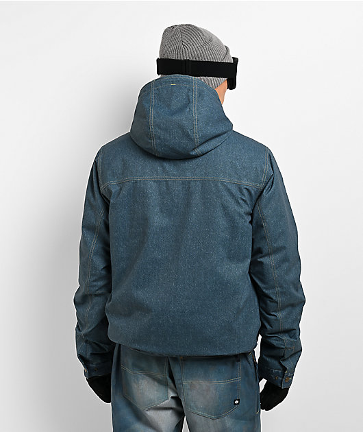 686 Deconstructed Denim Indigo 10K Snowboard Jacket