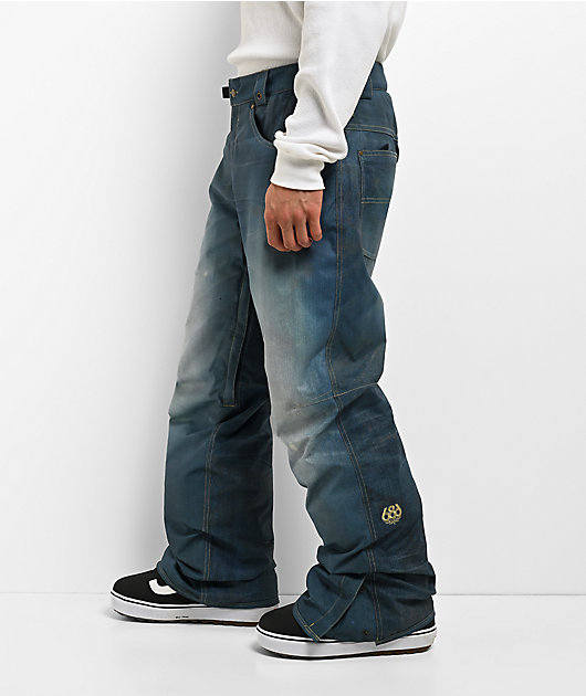 686 Deconstructed Denim Indigo 10K Snowboard Pants 2027