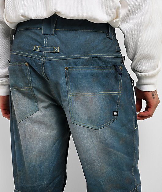 686 Deconstructed Denim Indigo 10K Snowboard Pants 2027