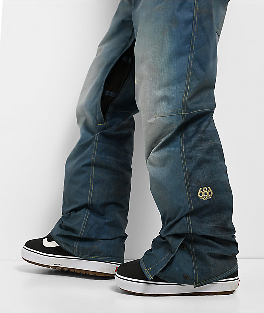 686 Deconstructed Denim Indigo 10K Snowboard Pants 2027