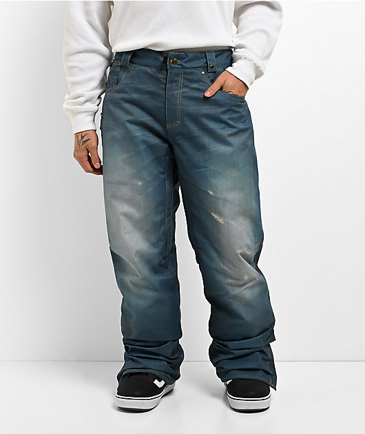686 Deconstructed Denim Indigo 10K Snowboard Pants 2027