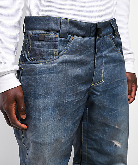 686 Deconstructed Denim Indigo 10K Snowboard Pants | Zumiez