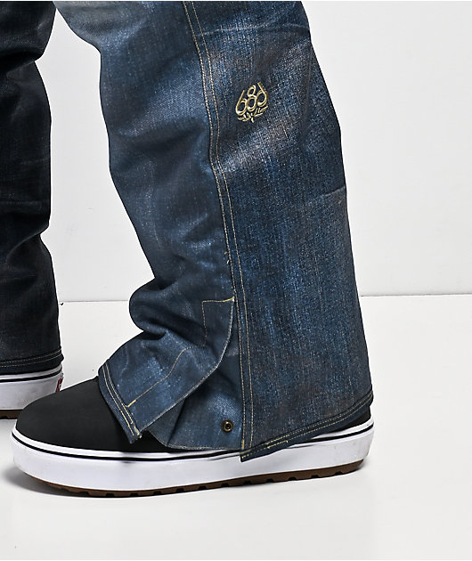 686 Deconstructed Denim Indigo 10K Snowboard Pants | Zumiez
