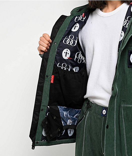 686 Dojo Forest Green 20K Denim Snowboard Jacket | Zumiez