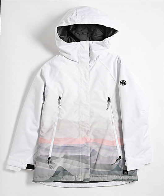 686 Fantasia White Sierra Sunset 10K Snowboard Jacket | Zumiez 686 Fantasia White Sierra Sunset 10K Snowboard Jacket | Zumiez