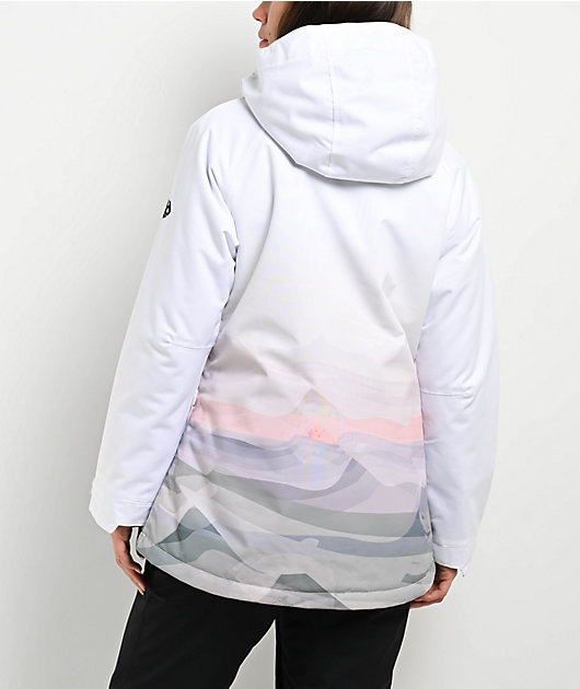 686 Fantasia White Sierra Sunset 10K Snowboard Jacket | Zumiez