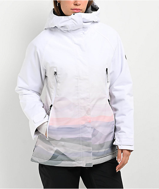 686 Fantasia White Sierra Sunset 10K Snowboard Jacket | Zumiez