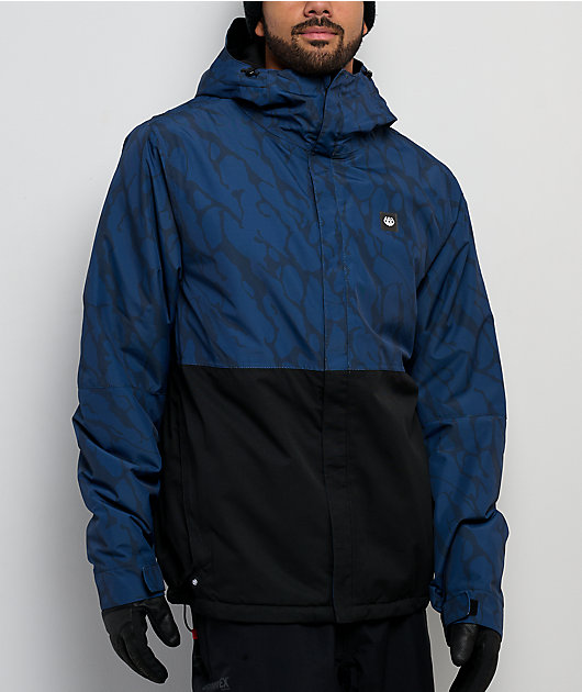 686 Foundation Navy Colorblock 10K Insulated Snowboard Jacket | Zumiez