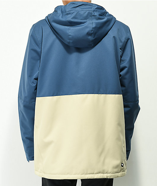 686 Foundation azul marino y beige 10k chaqueta de snowboard
