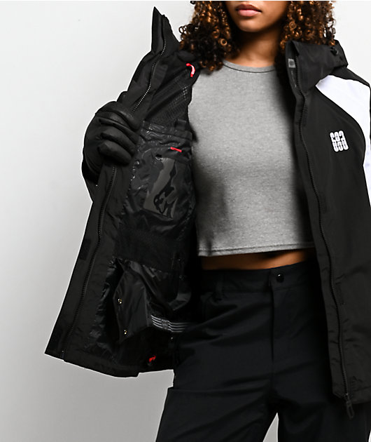 686 Hologram™ Black & White 20K Snowboard Jacket | Zumiez