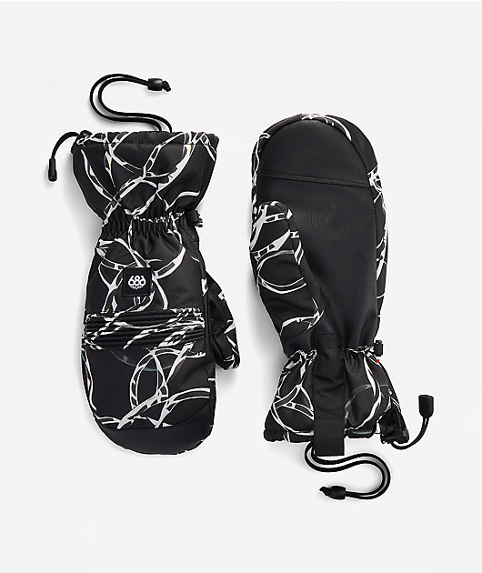 686 Lander Black Wire Snowboard Mittens