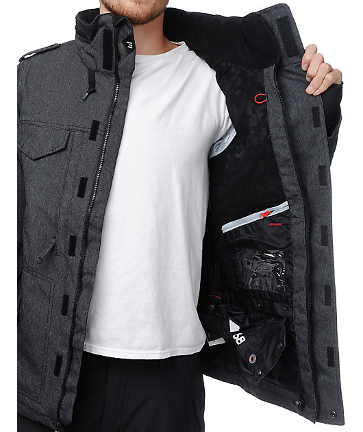 denim snowboard jacket