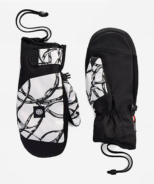 686 Primer Wire White Snowboard Mittens