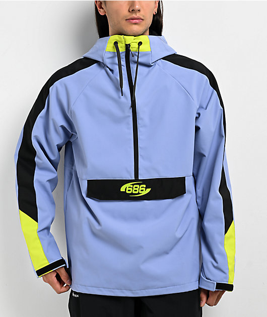686 Purple, Black, & Yellow 10K Anorak Snowboard Jacket | Zumiez