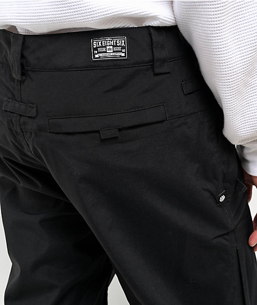 686 Standard All Black 10K Snowboard Pants