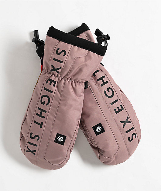 686 Team Merino Dusty Mauve 10K Snowboard Mittens 2025