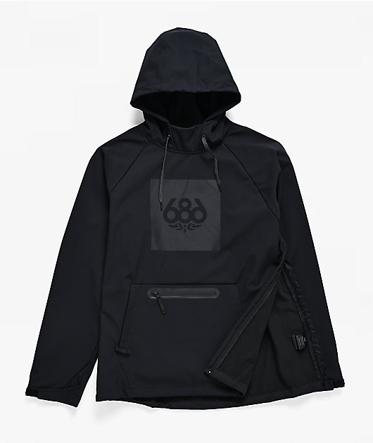 686 Waterproof Black 10K Snowboard Hoodie