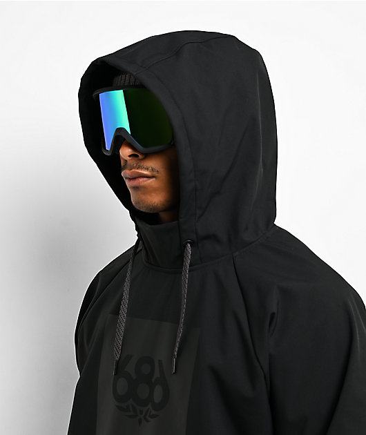 686 Waterproof Black 10K Snowboard Hoodie