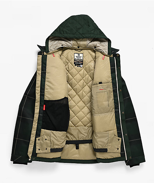 686 Woodland™ Moss Green Plaid 10K Insulated Snowboard Jacket
