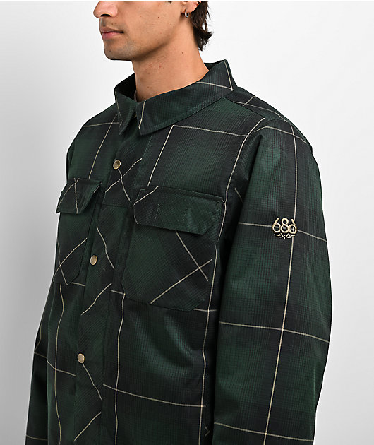 686 Woodland™ Moss Green Plaid 10K Insulated Snowboard Jacket
