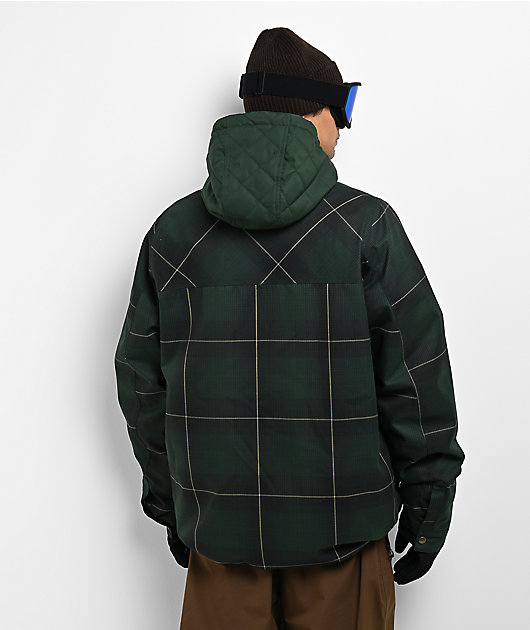 686 Woodland™ Moss Green Plaid 10K Insulated Snowboard Jacket