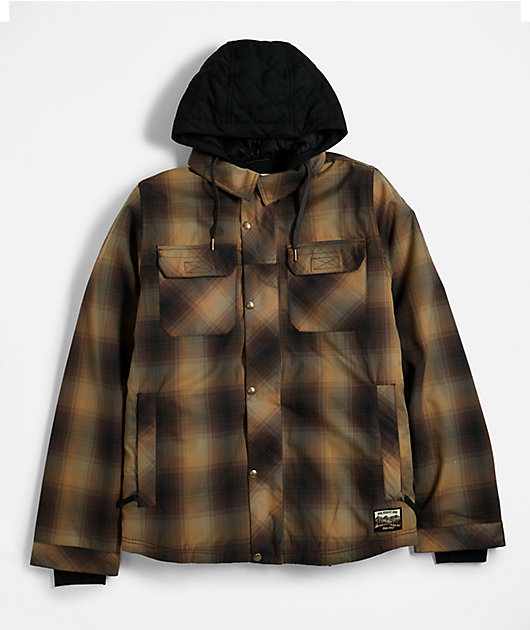 686 Woodland Brown Plaid 10K Insulated Snowboard Jacket | Zumiez
