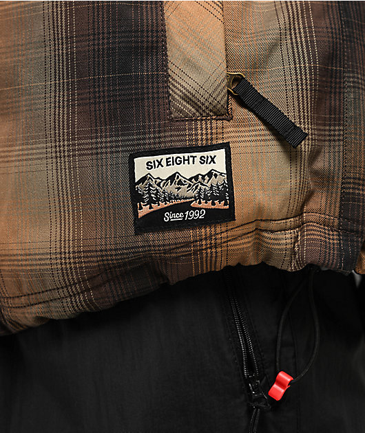 686 Woodland Brown Plaid 10K Insulated Snowboard Jacket | Zumiez