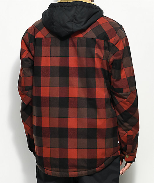 plaid snowboarding jacket
