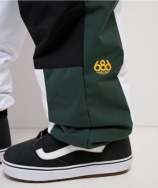 686 x AntiSocialSocialClub F1 White & Black 10K Snowboard Pants
